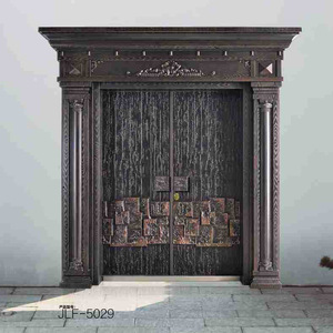 Porte de sécurité en aluminium JLF-5029, design traditionnel, anti-effraction, ouverture latérale, porte extérieure résidentielle - Product Image 1