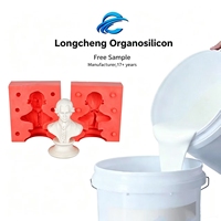 Caoutchouc silicone RTV-2 à durcissement rapide pour moulage, durcissement à basse température, durée de vie en pot 10-30 min, modélisation de prototypes réglable, artisanat DIY