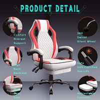 Chaise de bureau pivotante TikTok Viral 2026 avec accoudoirs réglables, base en nylon, hauteur réglable, chaise de bureau vidéo