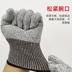 ถุงมือกันบาดไฟเบอร์กลาสระดับ 5 แบบไม่เคลือบ ระบายอากาศได้ดี ป้องกันมือสำหรับงานตัดกระจก งานครัว และงานไม้ - Product Image 5