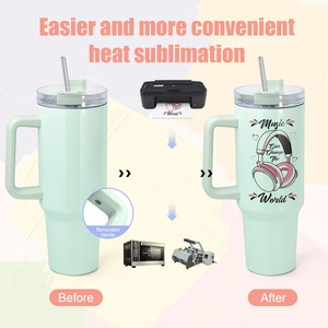 40oz/1200ml Double Wall Stainless Steel Vacuum Insulated Tumbler <b>with</b> Handle <b>Straw</b> Eco-Friendly 6-12 Hours Thermal Insulation - Product Image 5