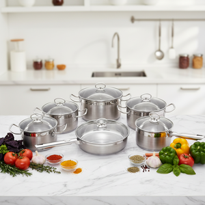 Juego de ollas y sartenes de acero inoxidable para cocina, cacerolas, ollas para cocinar - Product Image 1