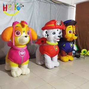 Inflável do cachorro inflável do desenho animado do cão, rosa, marrom, do cão