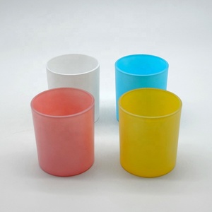 <span class=keywords><strong>Pot</strong></span> à bougie <span class=keywords><strong>en</strong></span> <span class=keywords><strong>verre</strong></span> coloré dépoli, récipient vide pour aromathérapie, bougeoir romantique pour chambre, personnalisable <span class=keywords><strong>avec</strong></span> logo - Product Image 2
