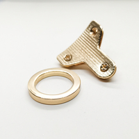 Fermoir rond en alliage de zinc doré de haute qualité de 32 mm pour accessoires de quincaillerie de sacs à main pour femmes
