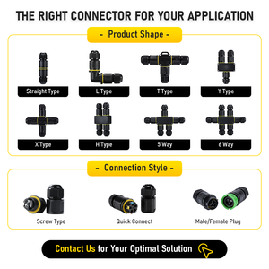 Conector Impermeable IP68 de 4 Vías con Bloque de Terminales de Conexión Rápida sin Tornillos de 2-5 Pines, Certificado ENEC CE para Conexión de Energía en Exteriores - Product Image 5