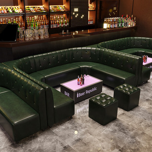 Meubles de salon shisha rétro industriels, canapé en cuir, tables et chaises pour discothèque, restaurant, bar musical - Product Image 4