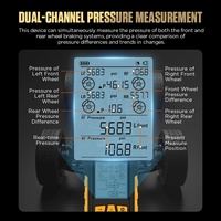 AUTOOL PT660 Détecteur de pression intelligent du système de freinage, kit de test de pression des conduites de liquide, capteurs haute précision pour voitures