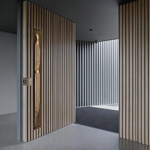 Gagang Pintu Kayu Interior Rumah Kantor Mewah yang Dapat Disesuaikan, Gagang Pintu Masuk Modern Besar untuk Pintu Dorong dan Tarik, Gagang Pintu Kaca - Product Image 6