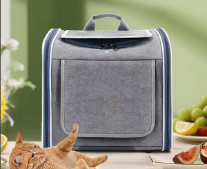 Portable Expandable Soft Sided <strong>Pet</strong> <strong>Carrier</strong> Backpack Luxury Zipper Four Mesh Windows <strong>for</strong> Small Dogs Cats Puppies <strong>Bike</strong> Riding - Product Image 3