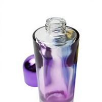Flacons de parfum vides de luxe personnalisés bleu vert rouge violet marron, vaporisateur cylindrique transparent 20ml 30ml, flacon de parfum en verre