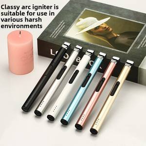 Usine Directe Peinture Colorée Électrique ALUMINIUM En Alliage <span class=keywords><strong>De</strong></span> Zinc Briquet <span class=keywords><strong>Bougie</strong></span> Accessoire <span class=keywords><strong>Bougie</strong></span> Briquet Outil <span class=keywords><strong>D</strong></span>'<span class=keywords><strong>allumage</strong></span> - Product Image 2