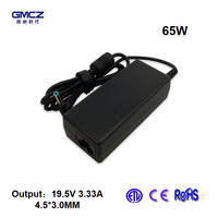 Adaptor Daya Laptop OEM ODM 65W 19.5V 3.33A 4.5*3.0mm Ujung Biru Pengisi Daya AC untuk HP Grosir Pabrik