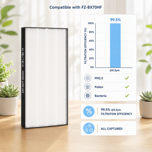 Filtre <span class=keywords><strong>HEPA</strong></span> FZ-BX70HF compatible avec le <span class=keywords><strong>purificateur</strong></span> <span class=keywords><strong>d</strong></span>'<span class=keywords><strong>air</strong></span> Sharp KC-700Y5 KC-70E9 KC-B70, capture les particules PM2.5, le pollen, les squames <span class=keywords><strong>d</strong></span>'animaux et la fumée. - Product Image 4