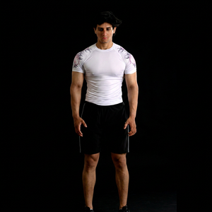 Custom <b>Men's</b> White Rash Guard Full Sleeve <b>Compression</b> <b>Shirt</b> Sublimation Transfer Print Quick Dry UPF50+ Eco-Friendly Sport Top - Product Image 1