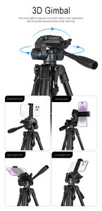 Trépied photo <span class=keywords><strong>micro</strong></span> à quatre têtes F3520, support pour télescope, lampe de pêche nocturne, support pour selfie et diffusion en direct - Product Image 6
