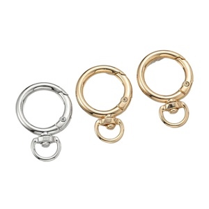 Anneau pivotant à ressort en alliage de zinc à sertir pour bijoux, fermoir pour sacs et porte-clés DIY - Accessoires de quincaillerie métallique au design original - Product Image 1