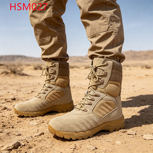 LXG, Stivali Tattici da Combattimento in Materiale Resistente per Escursionismo in Montagna, Colore Sabbia/Nero, Stabilizzazione del Tallone per Marcia Rapida, Modello HSM027 - Product Image 1