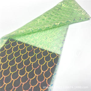 Tela bordada de lentejuelas de malla fantasma blanca 100% poliéster para accesorios de vestido de boda de diseñador DIY toldos-lentejuelas de escamas de pescado - Product Image 6