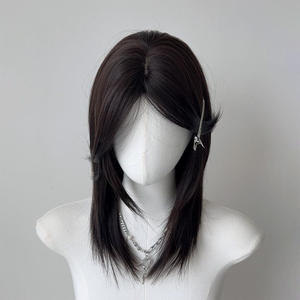 วิกผมยาวตรงยี่ห้อในประเทศ 48 ซม. สีดำธรรมชาติ วิกผมไฟเบอร์คาเนคาลอนพร้อมเส้นผมธรรมชาติสำหรับทุกรูปหน้า - Product Image 3