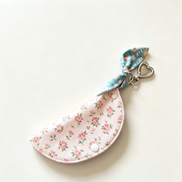 Pochette en tissu pour lunettes de soleil, étui de rangement portable pour lunettes à motif floral, pour voyage, fixation sur sac à main, usage quotidien