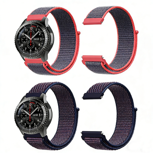 Correa de <span class=keywords><strong>Reloj</strong></span> Deportiva Universal de Nailon de 20 mm y 22 mm para Samsung Galaxy Watch 41 44 46 47 mm, Garmin, Huawei, <span class=keywords><strong>Xiaomi</strong></span>, <span class=keywords><strong>Fitbit</strong></span> - Product Image 1