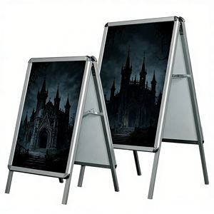 Support d'affichage en forme de A avec cadre à clipser, directement de l'usine, avec dimensions personnalisées pour la publicité et les annonces - Product Image 1
