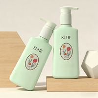 Bouteille vide personnalisée rose en PET pour cosmétiques, lotion corporelle, 500 ml, avec pompe, sérigraphie, OEM/ODM, pour shampoing, soins de la peau, sérum, soins du visage