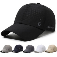 Casquette de baseball unisexe à séchage rapide, respirante et perforée, réglable, pour le sport, la course en extérieur, le golf, avec broderie à la main motif soleil, points et fruits
