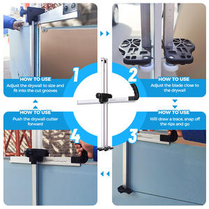 Outil de coupe <span class=keywords><strong>professionnel</strong></span> manuel portable en alliage d'aluminium pour plaques de plâtre, coupe-plaques de plâtre à poussée manuelle, double lame, OEM/ODM - Product Image 5