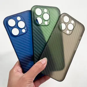 For iPhone for 15 Pro max Carbon Fiber Texture Cover anti fingerprint Excellent Touch Experience For 15 pro Carbon fiber Case