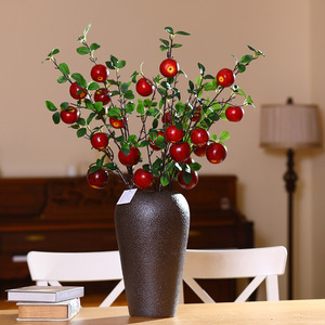 Plante d'abricot artificielle en vase pour la décoration intérieure et les accessoires de photographie - Product Image 1