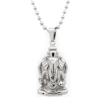 Yudan-collar con colgante de acero inoxidable, joyería, Ganesha, indio