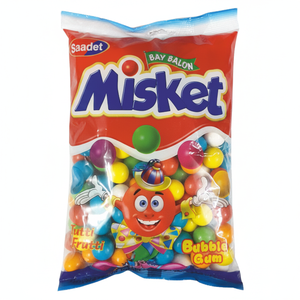 Saadet Misket, Chicles de Goma de Mascar Tutti Frutti en Bolsa de Plástico, Dulces Esféricos Coloridos para Niños, para Máquinas Expendedoras - Product Image 2