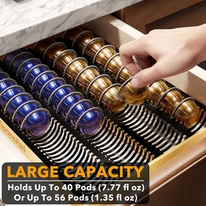 Organisateur de tiroir de support de dosette de café en bambou pour <span class=keywords><strong>Nespresso</strong></span> <span class=keywords><strong>Vertuo</strong></span> Capsule support en bambou plateau de <span class=keywords><strong>rangement</strong></span> pour <span class=keywords><strong>Nespresso</strong></span> - Product Image 6