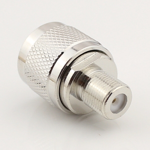Adaptateur coaxial RF en laiton nickelé, isolé PTFE, <span class=keywords><strong>BNC</strong></span> mâle vers F femelle, adaptateur <span class=keywords><strong>N</strong></span> 50/75 Ohm - Product Image 1