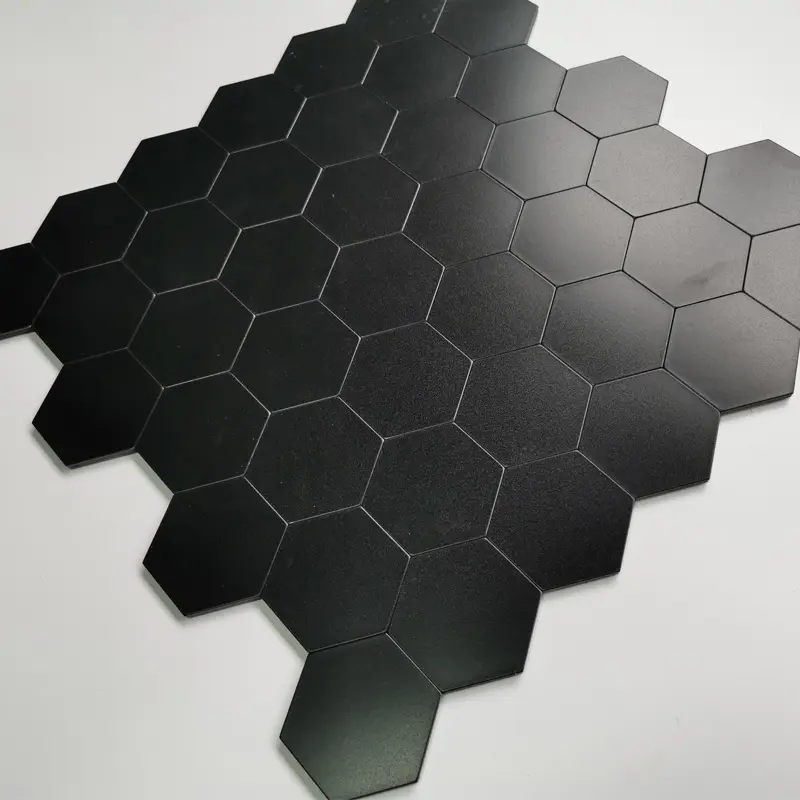 Fabrik preis Sechseck schwarz PVC-Mosaike schälen und kleben Mosaik Backs plash Fliesen Aufkleber