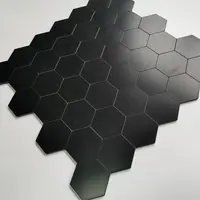 Заводская цена, шестигранная Черная Мозаика из ПВХ, наклейки для мозаики
