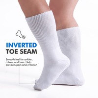 Chaussettes Diabétiques en Coton Antidérapantes Personnalisées, Chaussettes Montantes Amples à Bord Non Étranglant pour Hommes avec Grips, Idéales pour Personnes Âgées et Edèmes