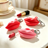 CHINFAI Étui portable en silicone pour rouge à lèvres, organisateur de sac pour femme, porte-clés, boîte de protection pour rouge à lèvres, personnalisable