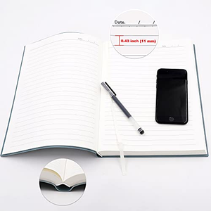 Carnet épais personnalisé en cuir PU avec 200 feuilles, carnet A4 imperméable à lignes horizontales, journal pour les études - Product Image 5