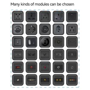 Nouveau design barrette d'alimentation électrique cc murale connecteur télé réseau 220 V avec prise chinoise - Product Image 3