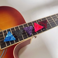 Accessoires pour instruments à cordes : Médiators de guitare en ABS, Delrin et Celluloid, formes triangulaires, épaisseurs 0.46mm, 0.71mm, 0.96mm