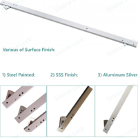 Coordonnateur de porte de type dissimulé SS 304 pour barre plate de porte commerciale avec barre de remplissage