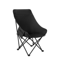 Chaise de camping de plage pliable ultra-légère en métal moderne avec logo personnalisé - Chaise compacte Moon Chair