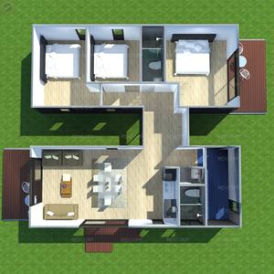 Casa Contenedor <span class=keywords><strong>de</strong></span> Acero Galvanizado <span class=keywords><strong>de</strong></span> 124 m², Casa Contenedor <span class=keywords><strong>de</strong></span> <span class=keywords><strong>Aluminio</strong></span>, Casa Prefabricada con Terraza - Product Image 6