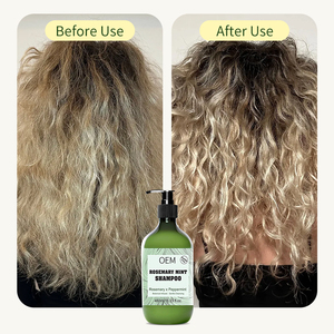 Shampooing à l'huile <span class=keywords><strong>de</strong></span> romarin et à la menthe pour réduire la <span class=keywords><strong>chute</strong></span> des <span class=keywords><strong>cheveux</strong></span> <span class=keywords><strong>Produit</strong></span> pour homme et <span class=keywords><strong>femme</strong></span> Vente en gros Bio 480ml - Product Image 4