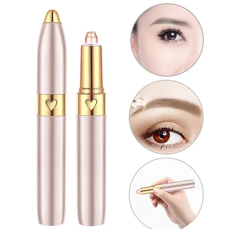 2020 new design painless electric eyebrow trimmer hair remover women eyebrow trimming pen