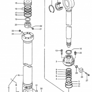 Cilindro de Brazo de Excavadora Hidráulica Belparts EX1100-3 EX1100 para Hitachi 4243455 4347876 4255231 4424064 4309171 - Product Image 6