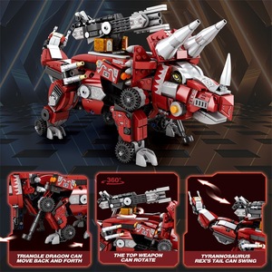 GANRAKU Reobrix Bloques de Construcción de Triceratops Blindado, 930 Piezas, Modelo de Robot a Control Remoto, Juguete Educativo para Niños de 7 a 14 Años - Product Image 3
